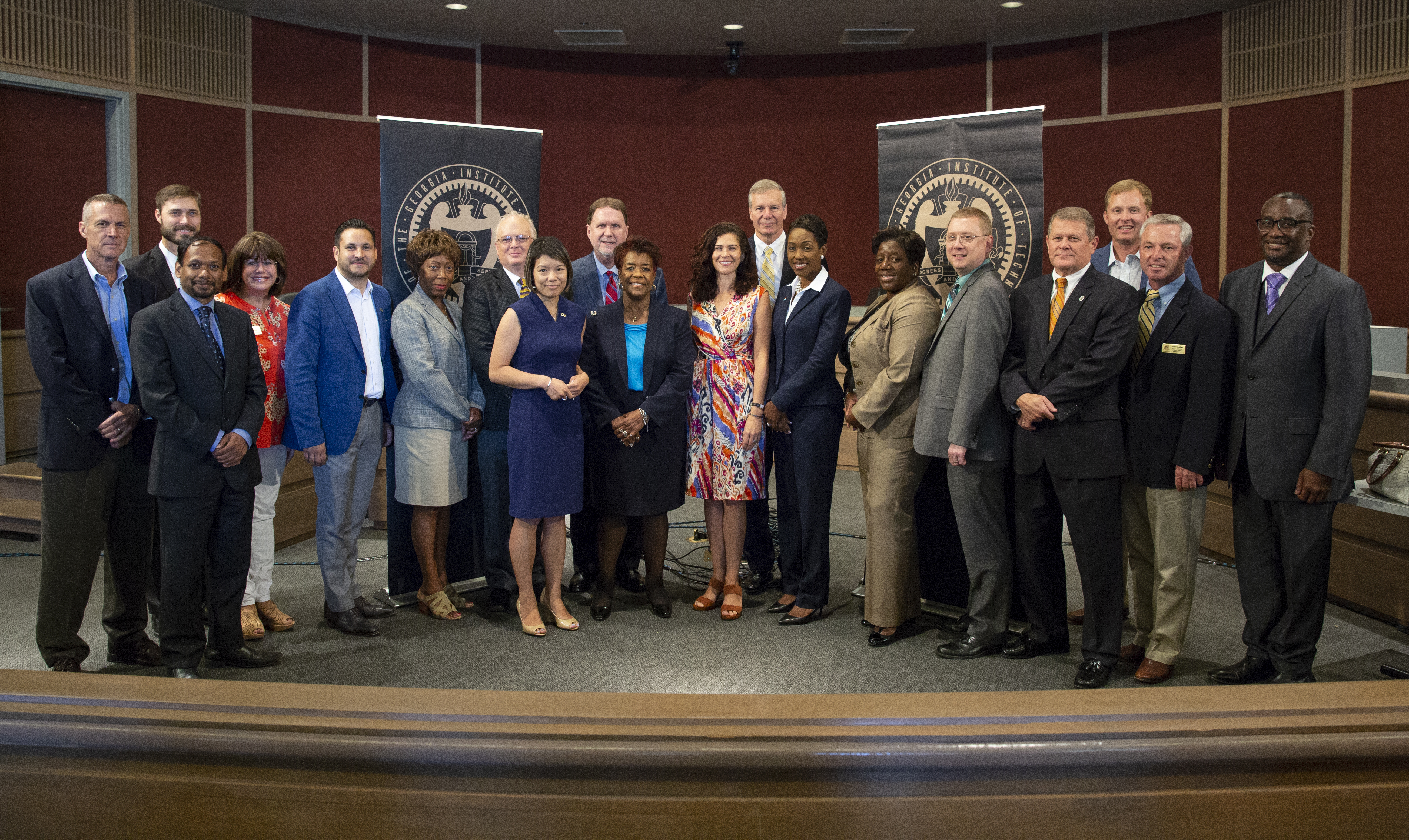 Leaders-from-Georgia-Tech-traveled-to-Albany-to-announce-the-winners-of-the-first-Georgia-Smart-Communities-Challenge.-Those-pictured-includes-winners,-sponsors-and-program-organizers.