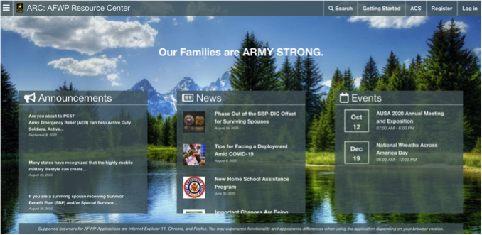 Army Family Web Portal