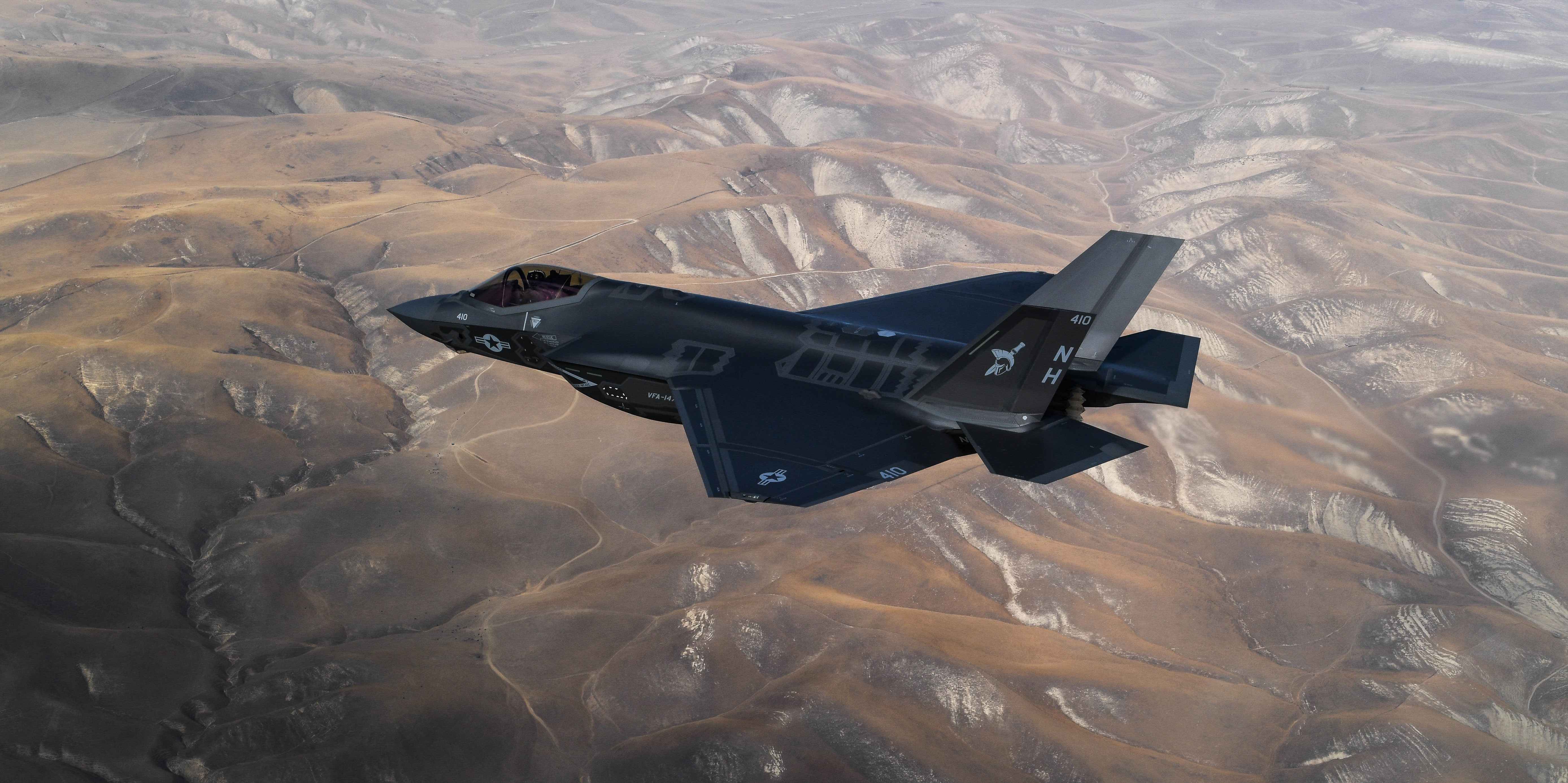 U.S. Navy F-35C shown over California