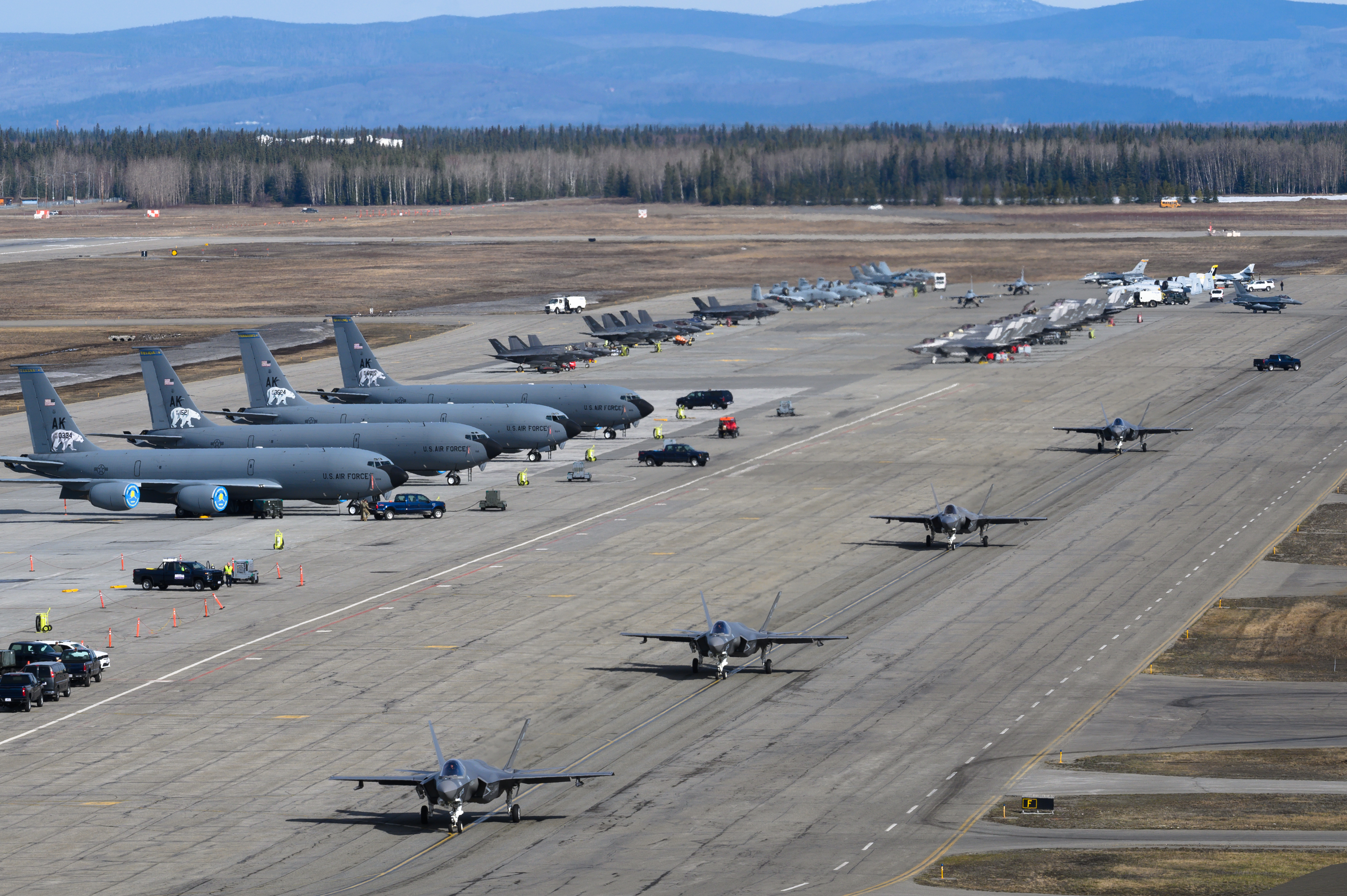 Planes that participated in the training exercise in Alaska