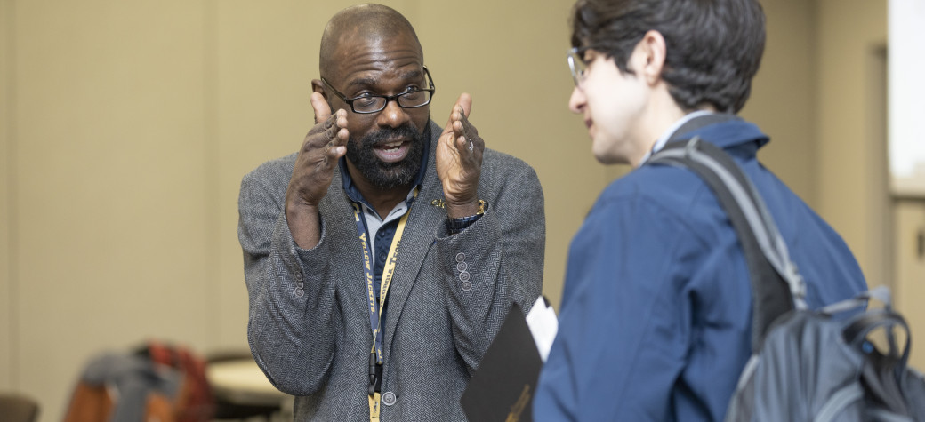 Erick Maxwell speaks passionately to a GTRI Focus Fellow.